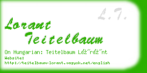 lorant teitelbaum business card